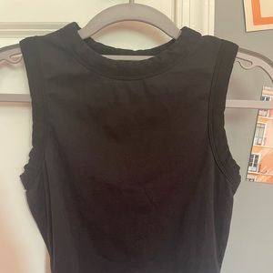cotton on black muscle tank; size small